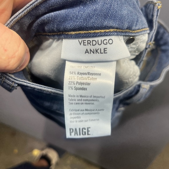 Paige Verdugo Ankle Skinny Jeans Womens 26 waist Blue Denim Stretch Cute 1336 - Picture 3 of 10